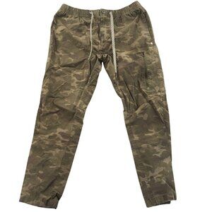 George Mens Camouflage Jogger Pants Medium 32-34 Elastic Waist Cotton Casual